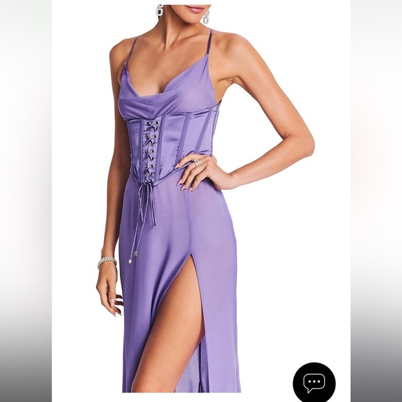 Retrofete Larissa Corset Dress in Lilac - Picture 5 of 17